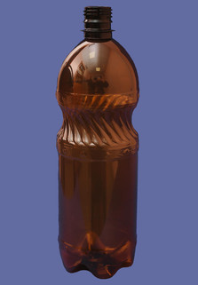 Пластиковая бутылка 1 л. (коричневый, гладкая)