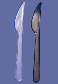 Нож Премиум фас. спайка 50, коробка 2500, прозрачный черный
